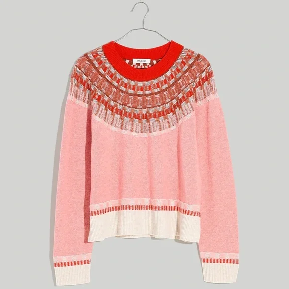 Madewell Fair Isle Mayer Pullover Sweater S - Picture 2 of 7